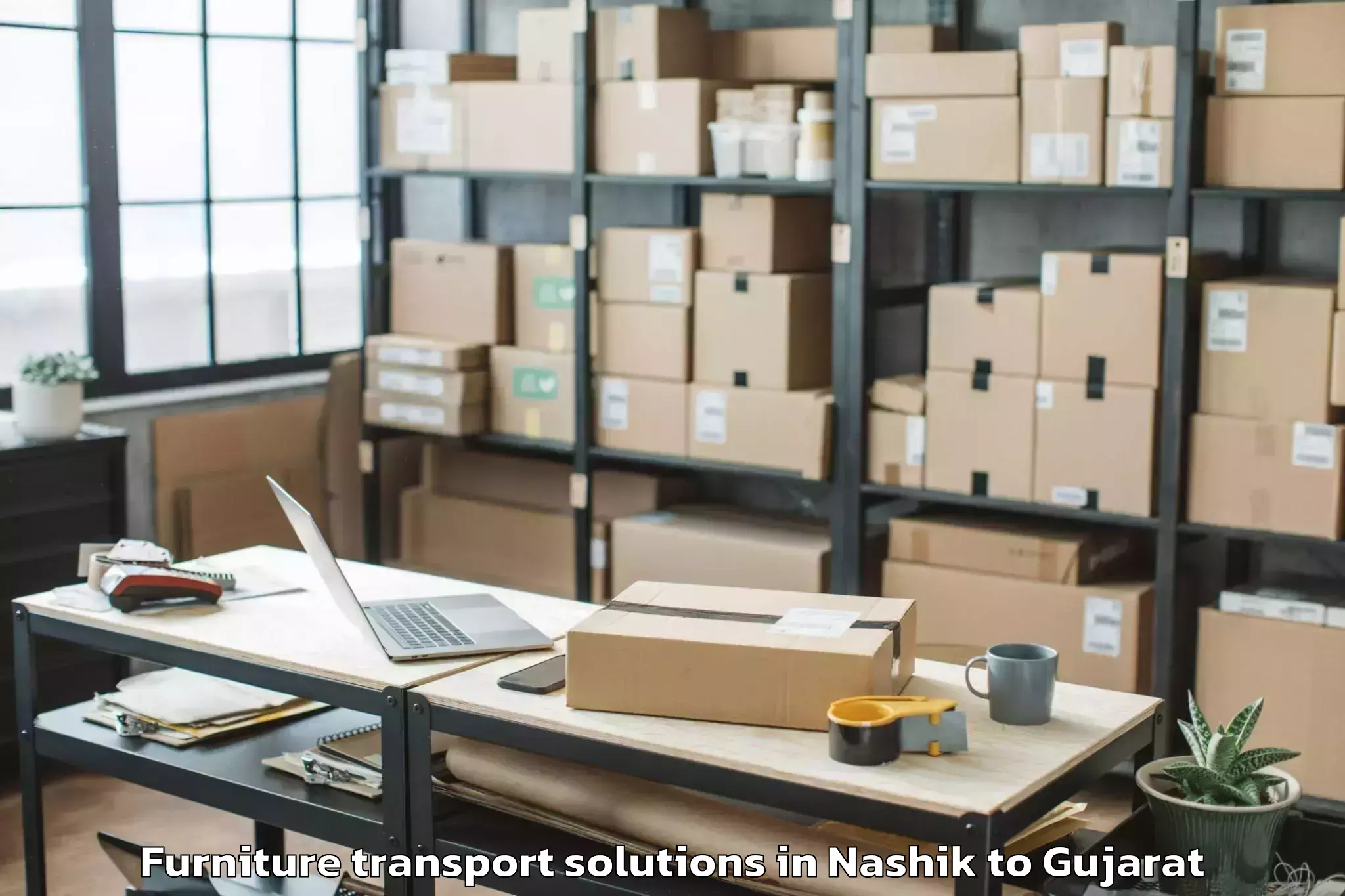 Easy Nashik to Amreli Furniture Transport Solutions Booking